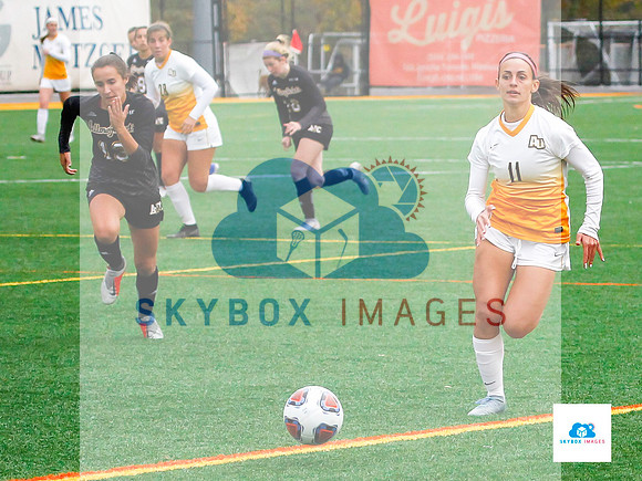 AIC vs Adelphi women's soccer NE10 Playoffs 2019