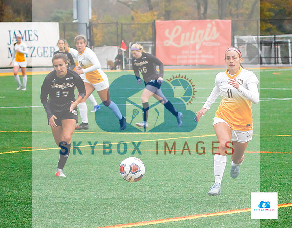AIC vs Adelphi women's soccer NE10 Playoffs 2019
